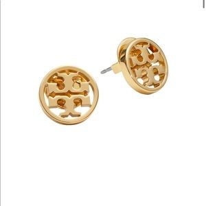 Tory Burch gold logo earrings